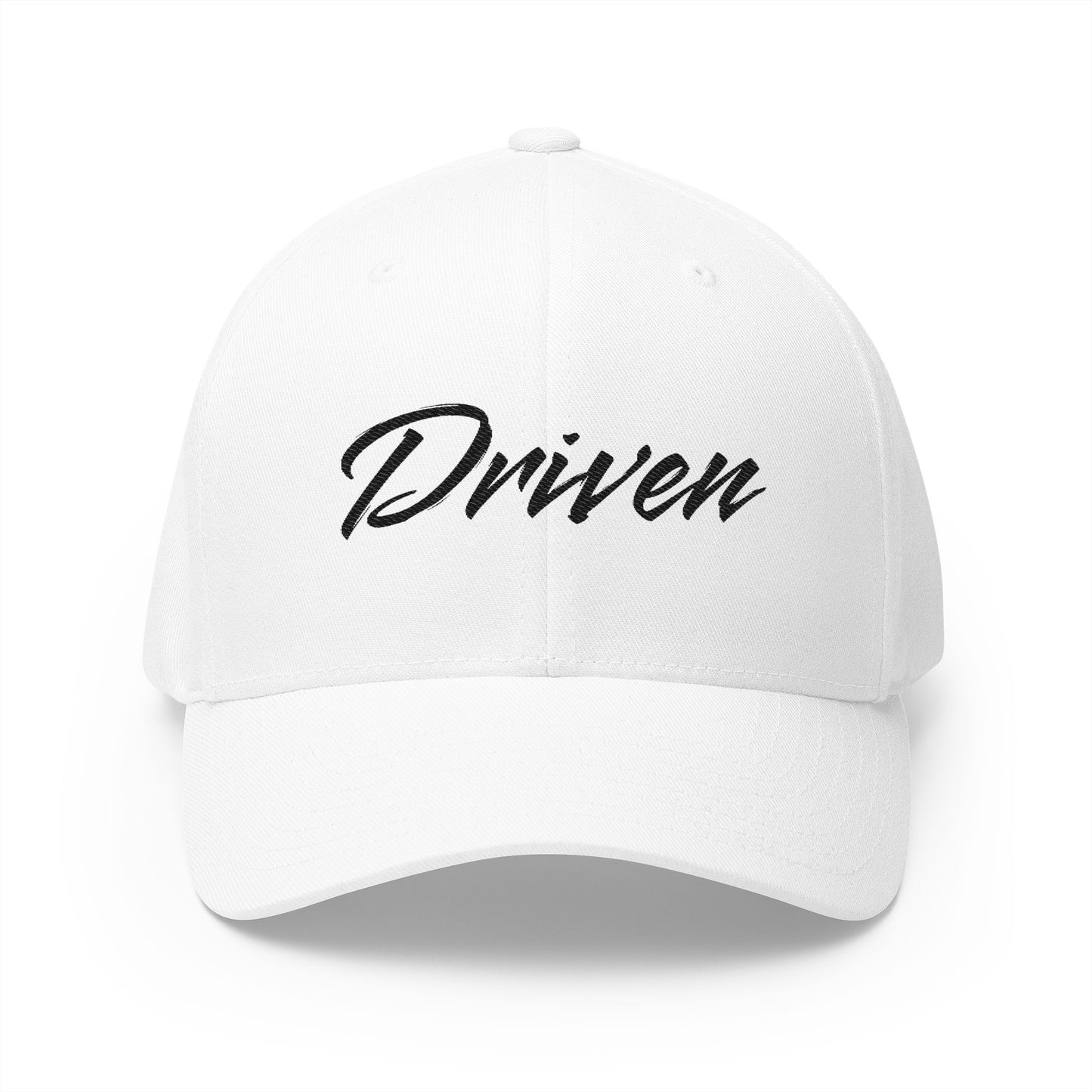 Embroidered 'Driven' Cap - Closed back, Black Text